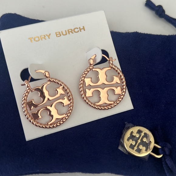 Rose/Gold TORY BURCH Hoop - Picture 10 of 16
